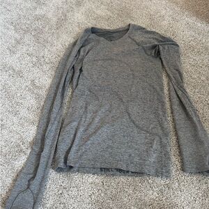lululemon athletica Gray Long Sleeve Tee